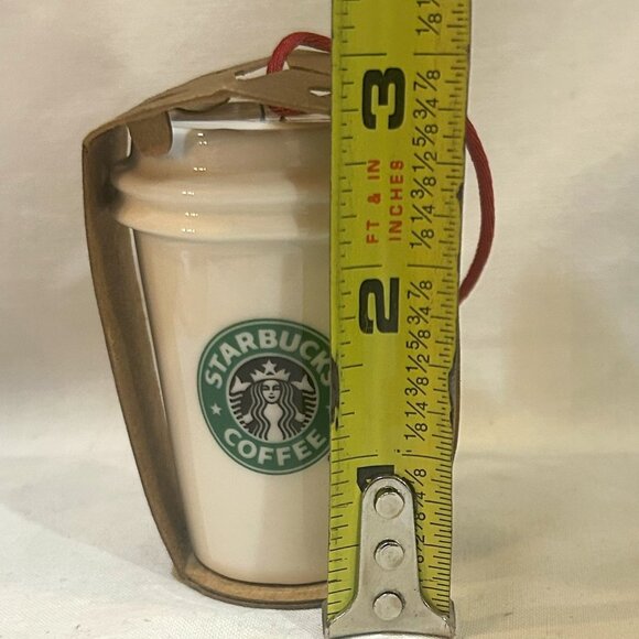 Starbucks 2006 Holiday Mini Ceramic To Go Cup Christmas Tree Ornament - Picture 2 of 8